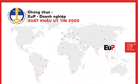 EuP được Bộ Công Thương vinh danh trong Top Doanh Nghiệp Xuất Khẩu Uy Tín 2020