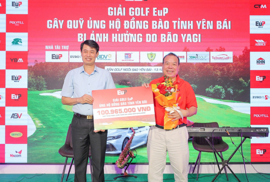 EuP Group tổ chức giải golf gây qũy ủng hộ đồng bào Yên Bái bị ảnh hưởng bởi bão Yagi